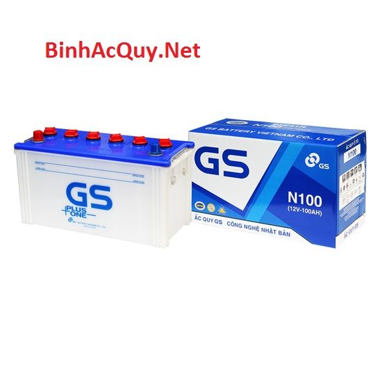 Bình ắc quy Nước GS 12V-100AH | Mã N100
