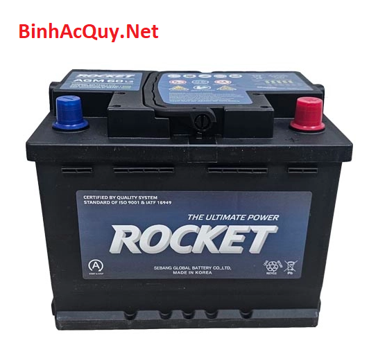  Bình ắc quy khô Rocket 12V-60AH | Mã AGM L2 