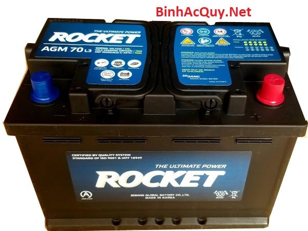  Bình ắc quy khô Rocket 12V-70AH | Mã EFB L3 