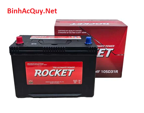 Bình ắc quy khô Rocket 12V-90AH | Mã SMF 105D31R