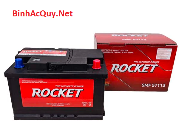 Bình ắc quy khô Rocket 12V-71AH | Mã SMF DIN 57113