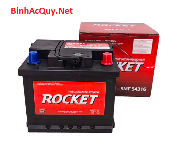Bình ắc quy khô Rocket 12V-43AH | Mã SMF DIN 54316