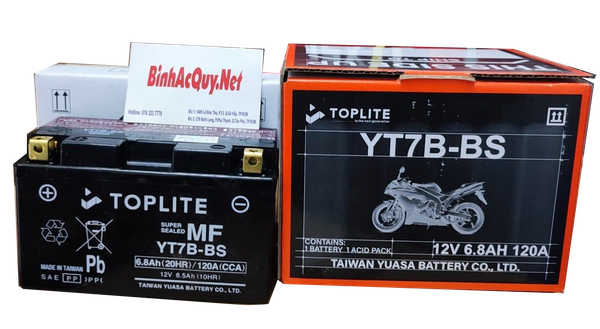  Ắc quy Yuasa Toplite YT7B-BS (12V-6,8Ah) 