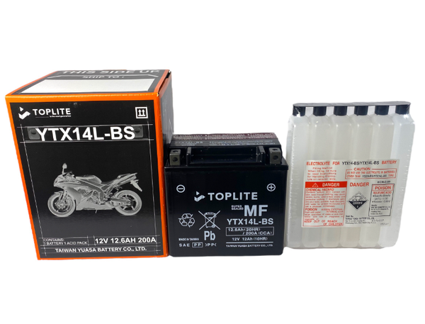  Bình ắc quy Mô tô Yuasa 12V-12.6AH | Mã Toplite YTX14L-BS 