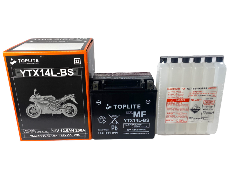 Bình ắc quy Mô tô Yuasa 12V-12.6AH | Mã Toplite YTX14L-BS