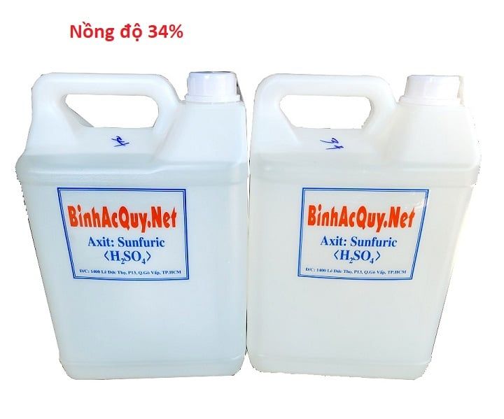 Axit Sunfuric Châm ắc quy Loãng 5L (34%)