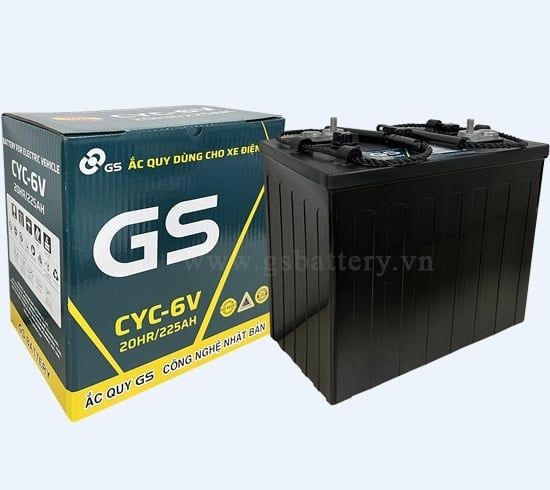 Ắc quy xe Điện GS CYC 6V - 225AH