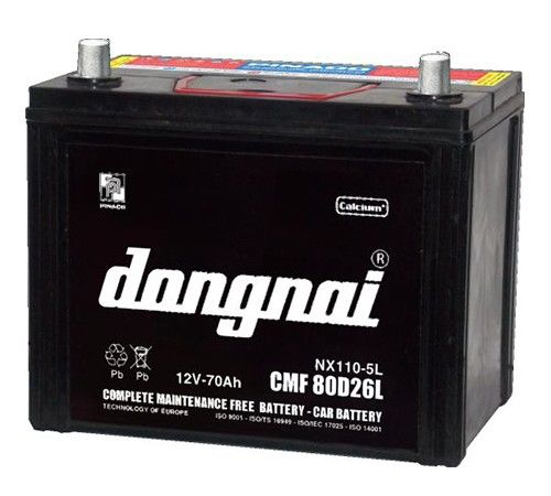 Bình ắc quy khô Đồng Nai 12V-70AH | Mã CMF 80D26L