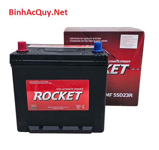  Bình ắc quy khô Rocket 12V-60Ah | Mã SMF 55D23R 