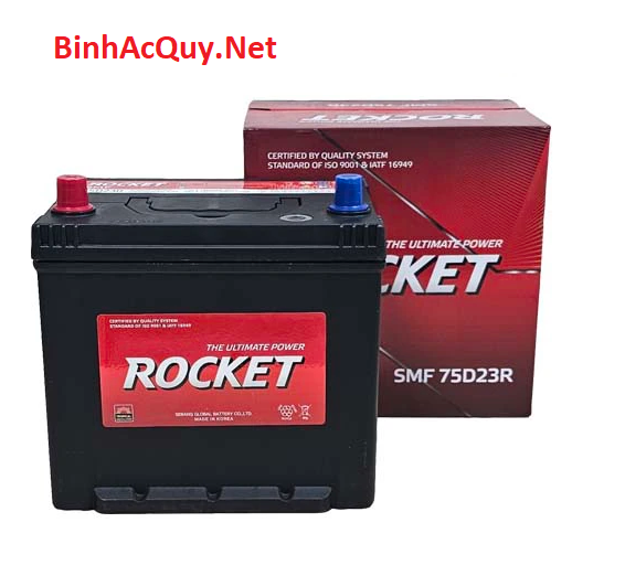 Bình ắc quy khô Rocket 12V-65AH | Mã SMF 75D23R