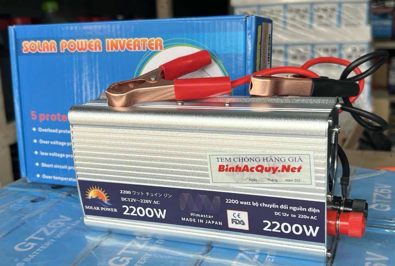 Bộ Kích điện Chuyển ngồn ắc quy 12V DC sang 220V AC công suất 2200W