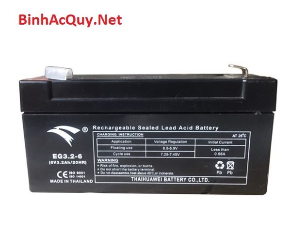  Ắc quy EG3.2-6 (6V-3.2AH) 