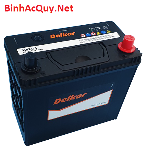 Bình ắc quy khô Delkor 12V-45Ah | Mã 55B24L(S)