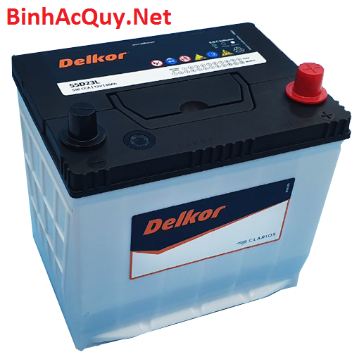  Bình ắc quy khô Delkor 12V-60AH | Mã 55D23L 