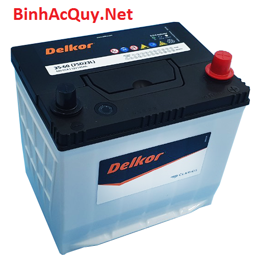 Bình ắc quy khô Delkor 12V-65AH | Mã 75D23L