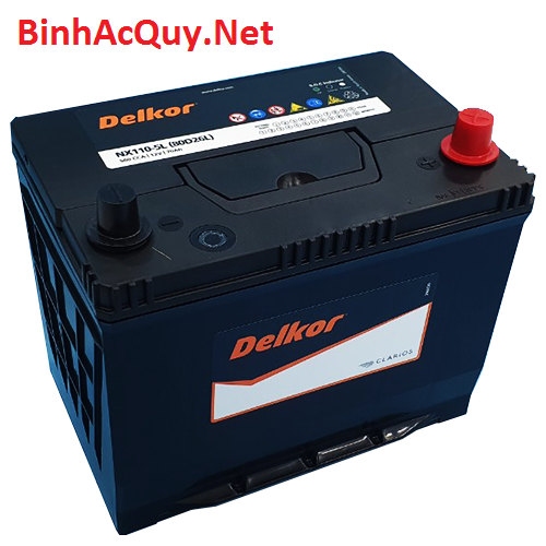  Bình ắc quy khô Delkor 12V-70AH | Mã 80D26L 