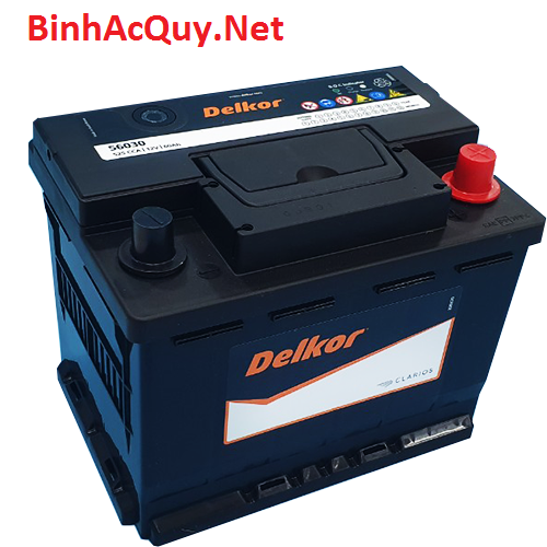 Bình ắc quy khô Delkor 12V-60AH | Mã DIN 56030