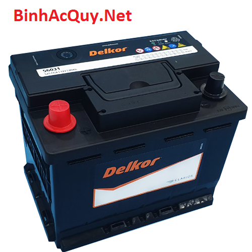  Bình ắc quy khô Delkor 12V-60AH | Mã DIN 56031R 