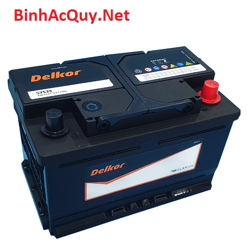  Bình Ắc quy Khô Delkor 12V-75AH | Mã DIN 57539 