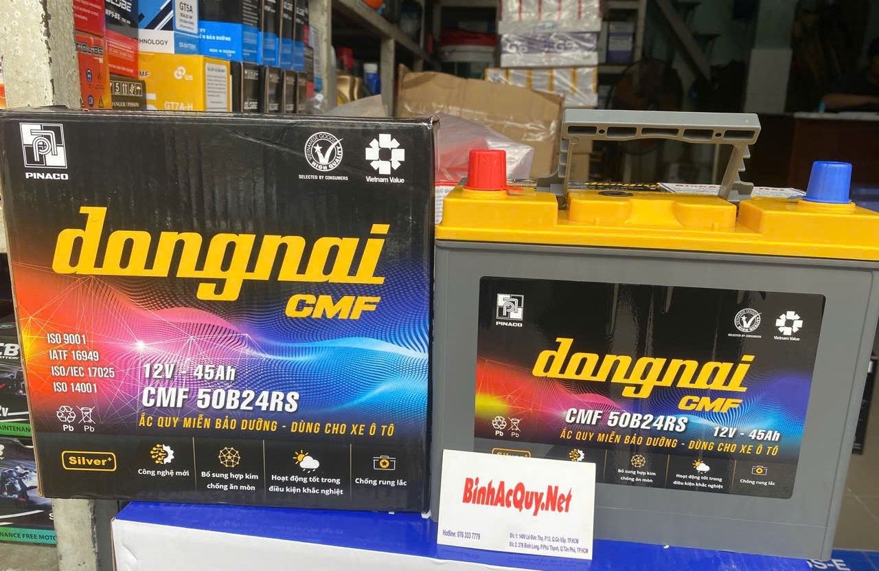 Ắc quy Đồng Nai CMF 50B24RS (12V-45Ah)