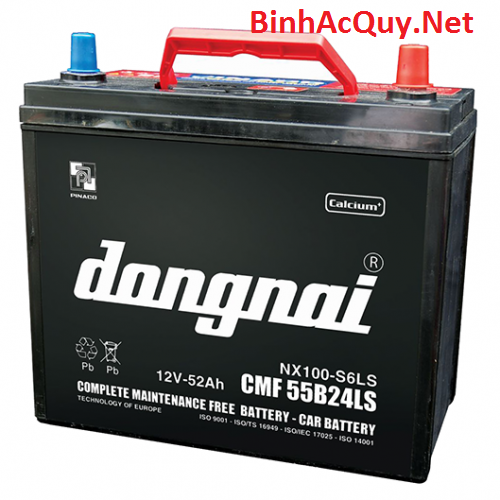 Ắc quy Đồng Nai CMF 55B24LS (Khô 12V-52Ah)