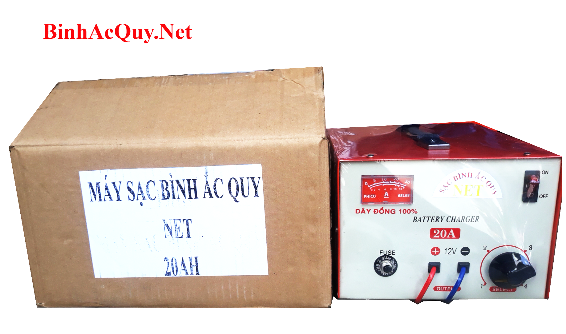  Máy sạc bình ắc quy NET 20A 