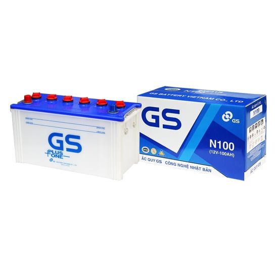 Bình ắc quy Nước GS 12V-100AH | Mã N100