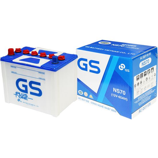 Bình ắc quy nước GS 12V-65AH | Mã NS70