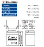  Bình ắc quy khô Long 12V-5AH | Mã WP5-12 