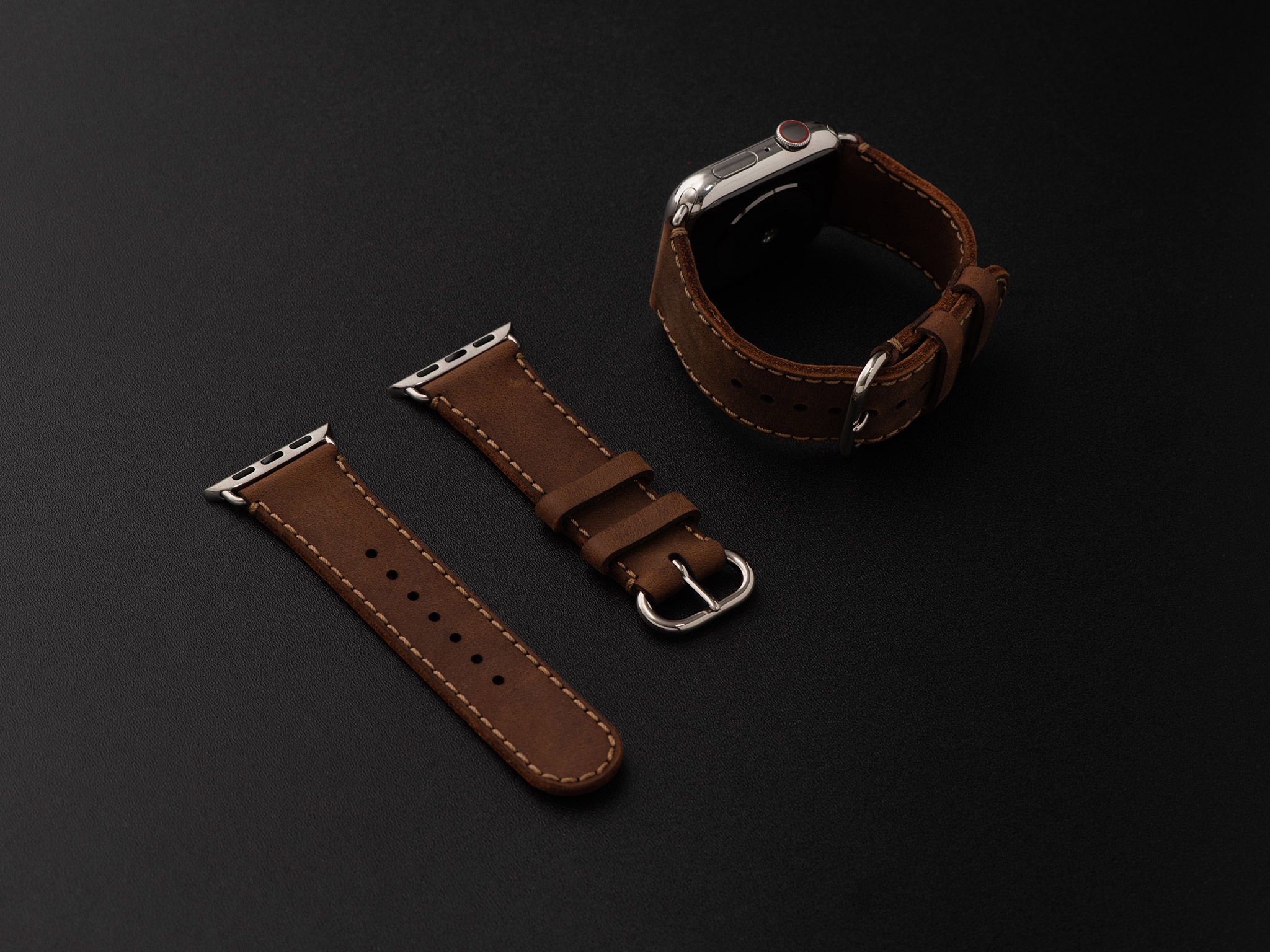 Dây da SEN Apple Watch size nhỏ (38/42mm) - Adapter Trắng