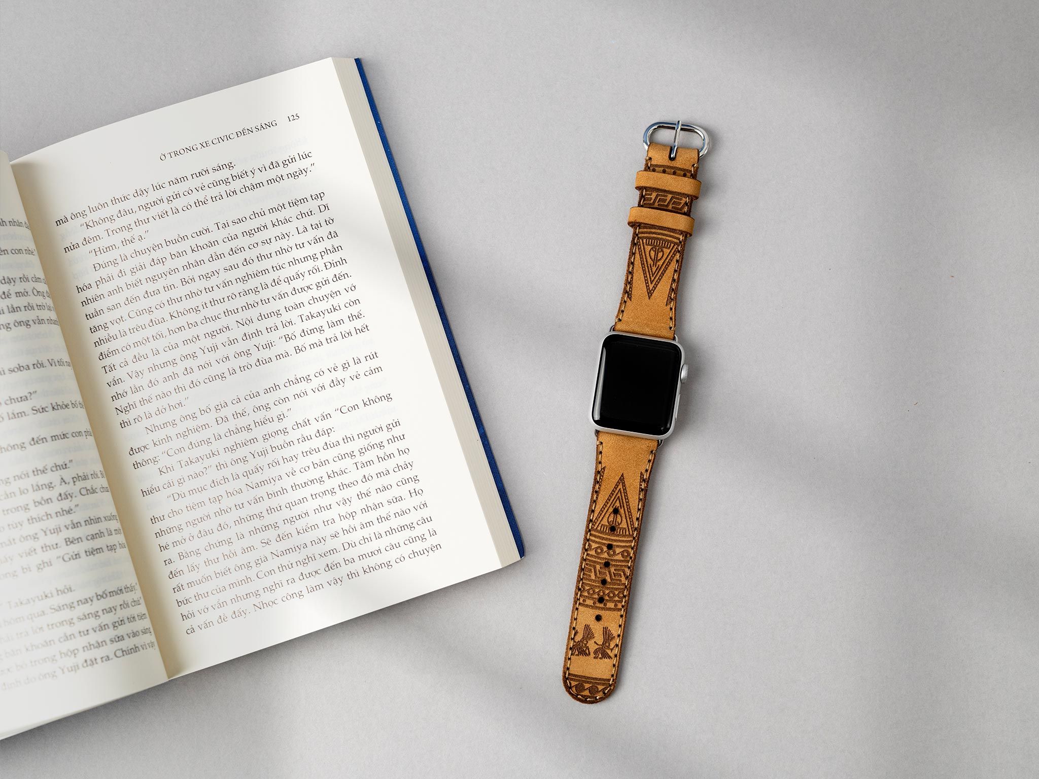 Dây da SEN Apple Watch Trống Đồng