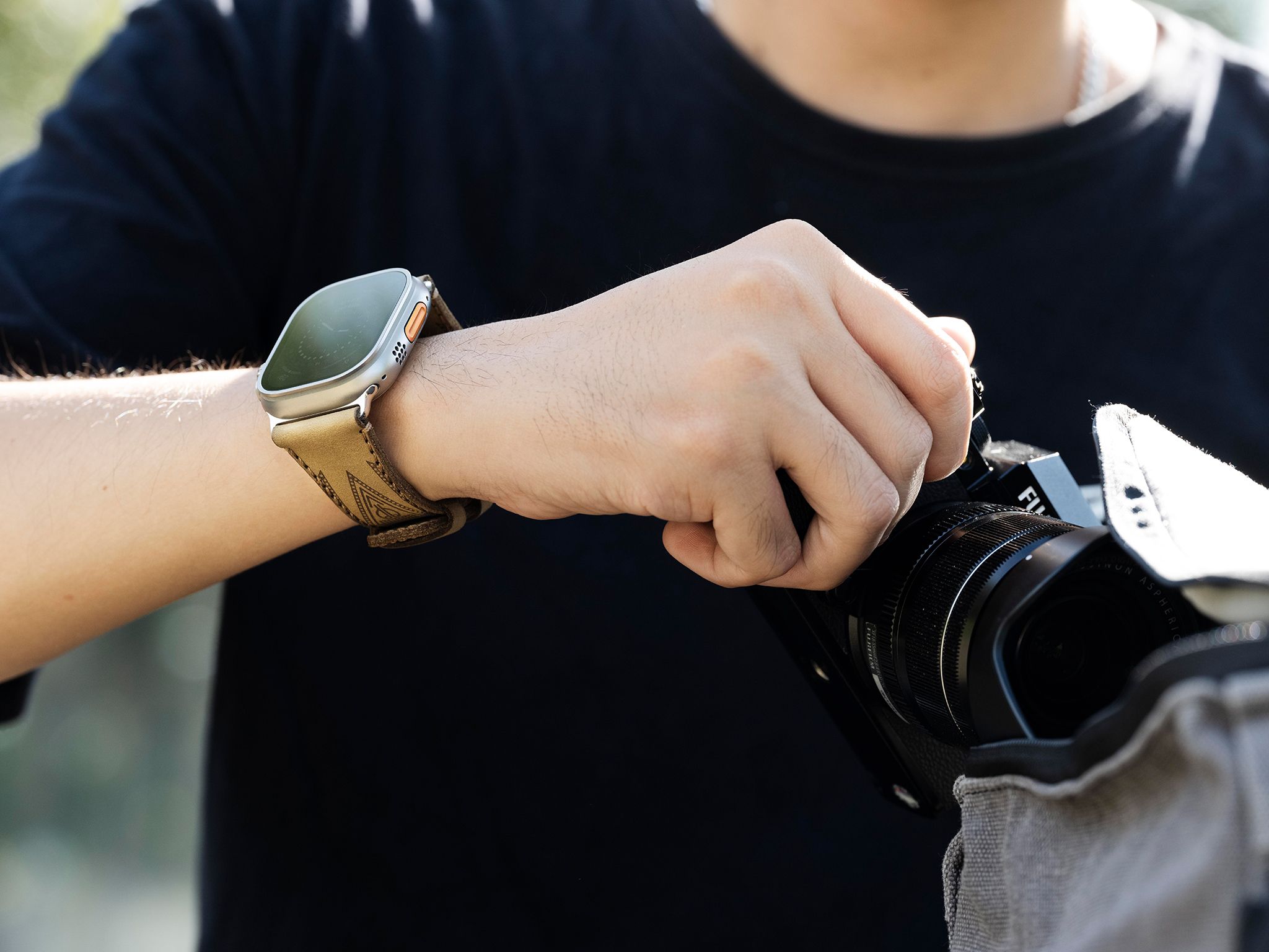 Dây da SEN Apple Watch Ultra Trống Đồng