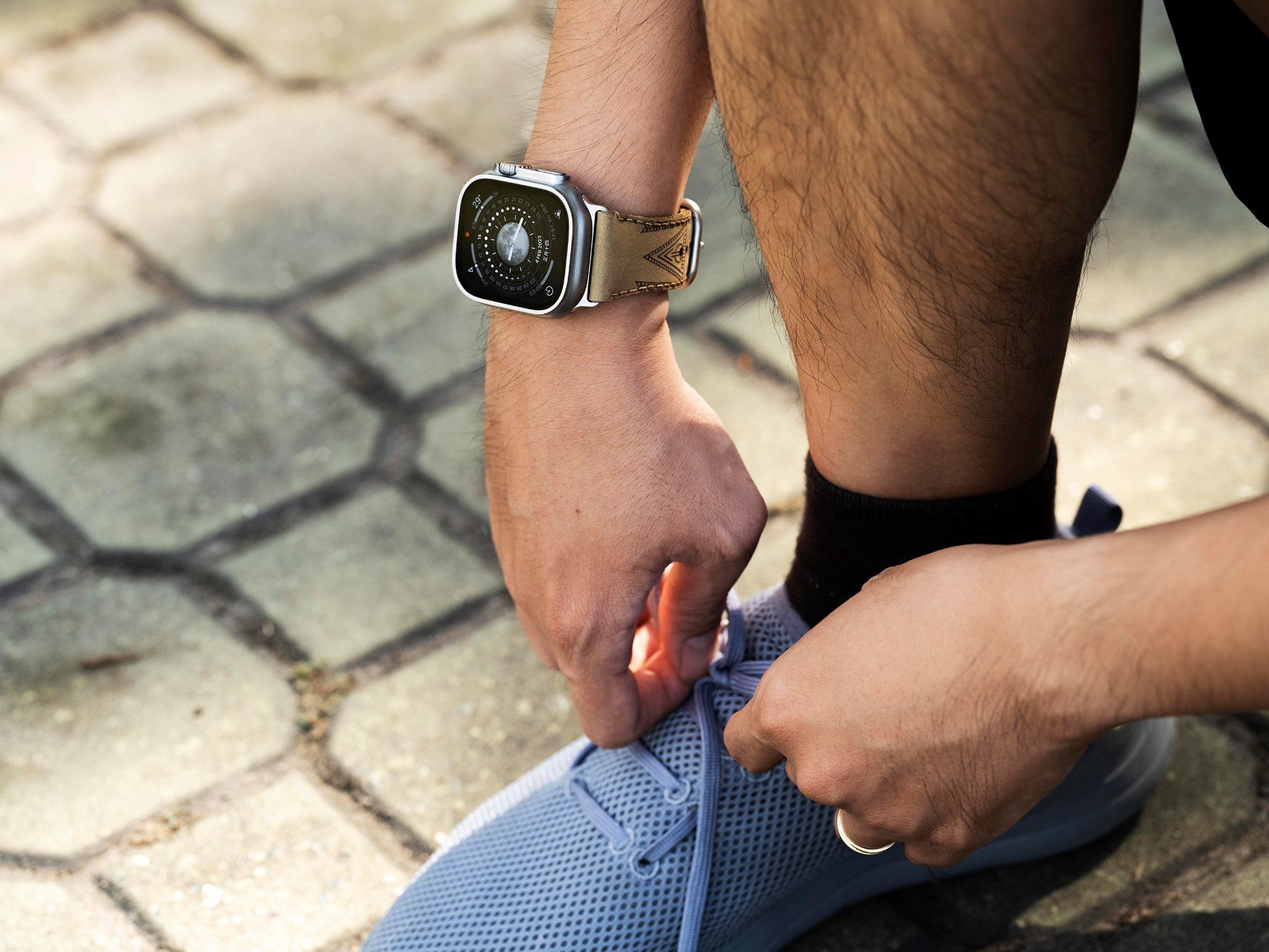 Dây da SEN Apple Watch Ultra Trống Đồng