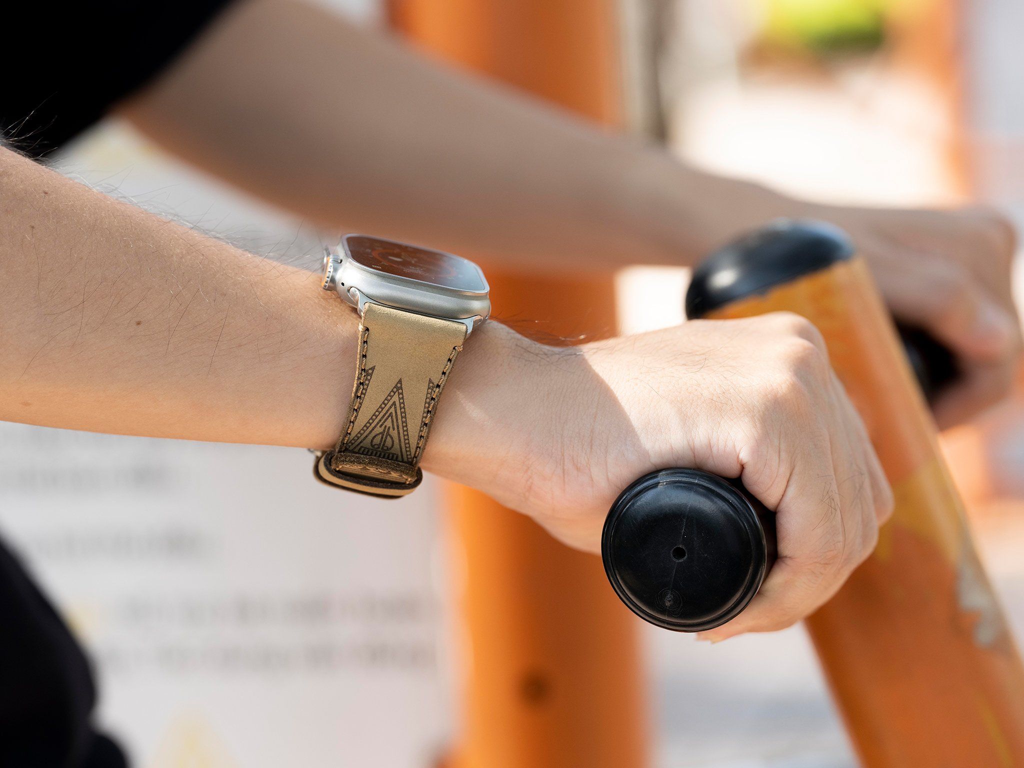 Dây da SEN Apple Watch Ultra Trống Đồng