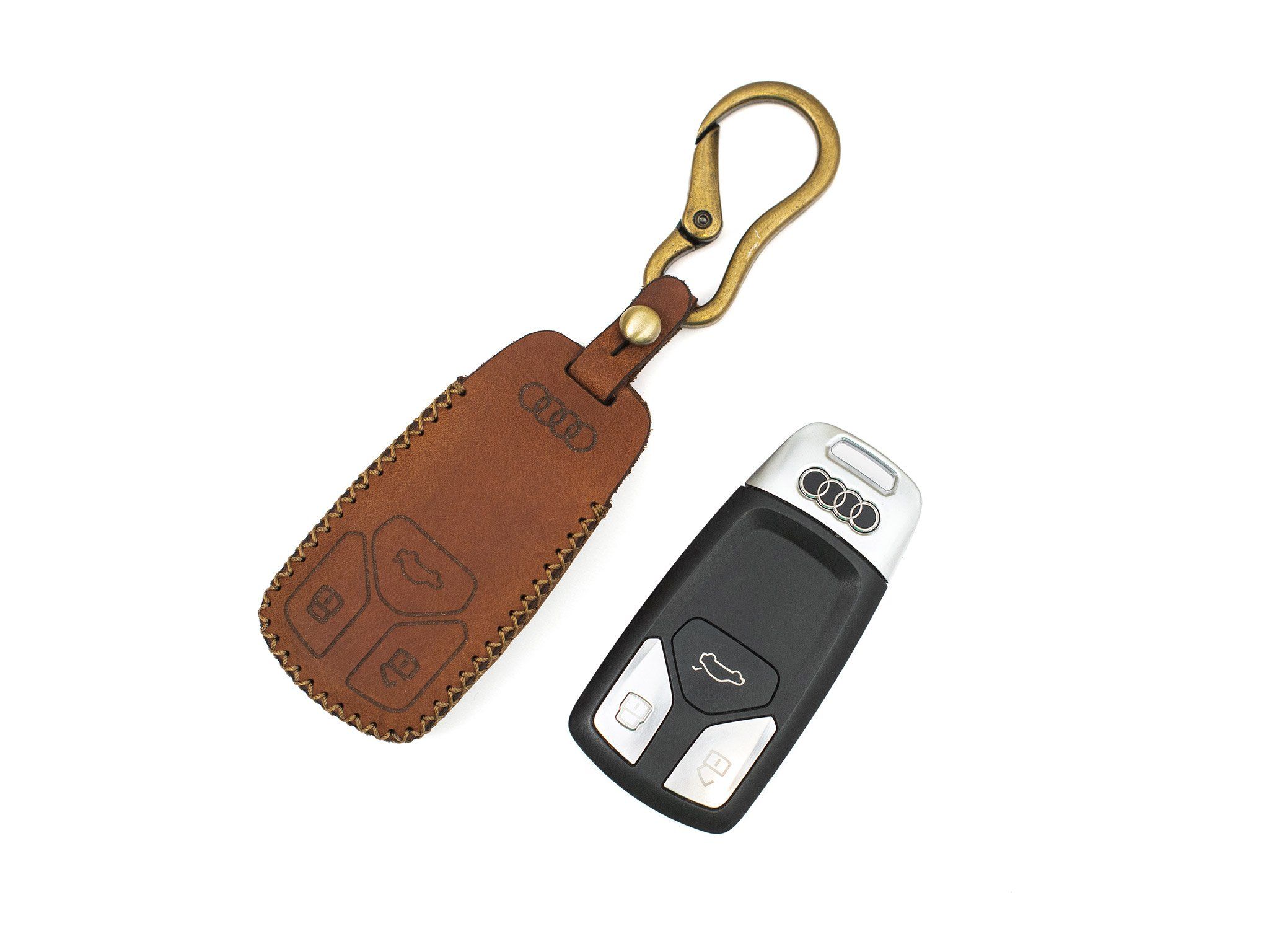  Audi Q4 - Bao da chìa khóa (móc carabiner) 