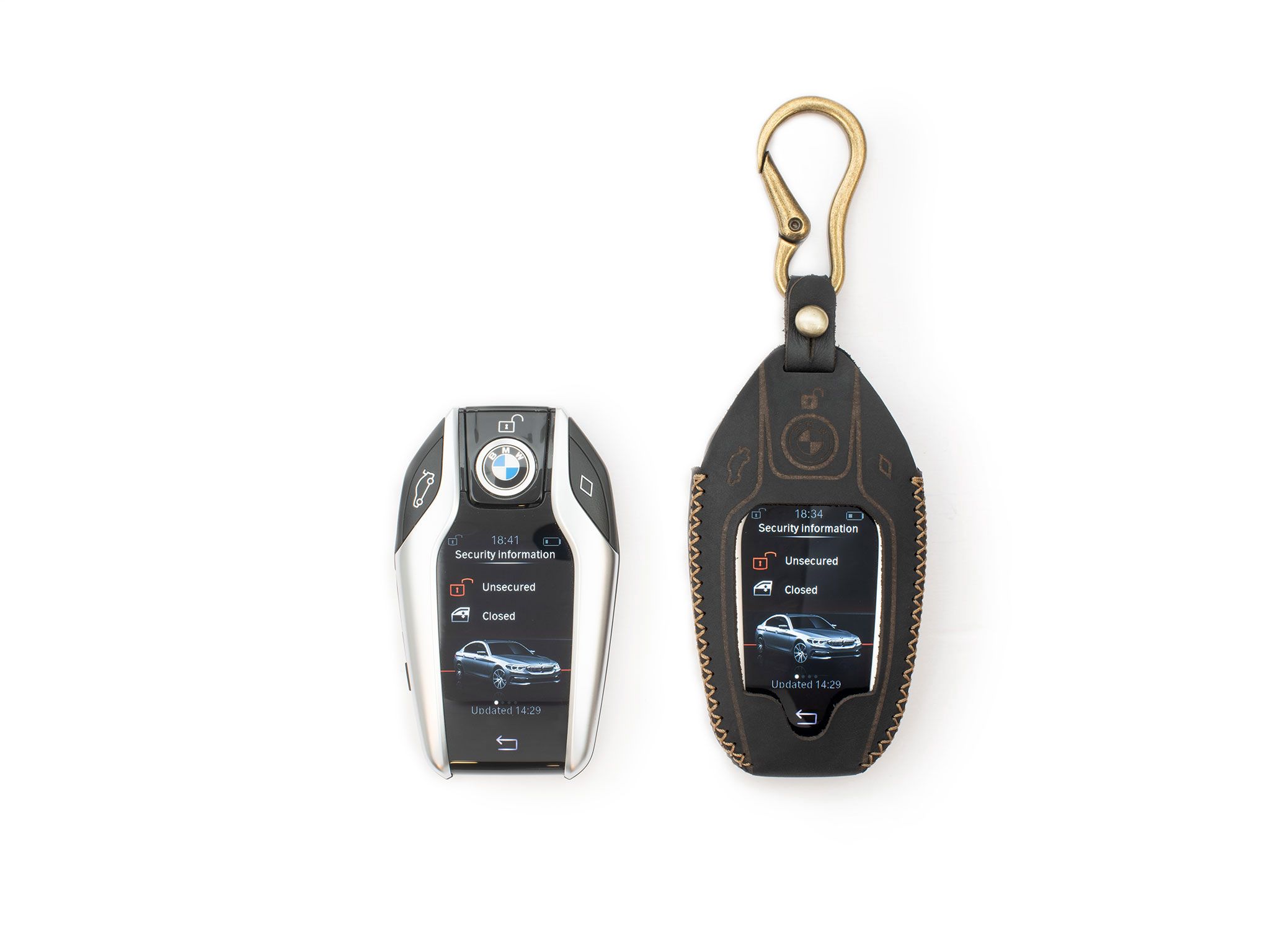  BMW series 5 - Bao da chìa khoá (móc carabiner) 