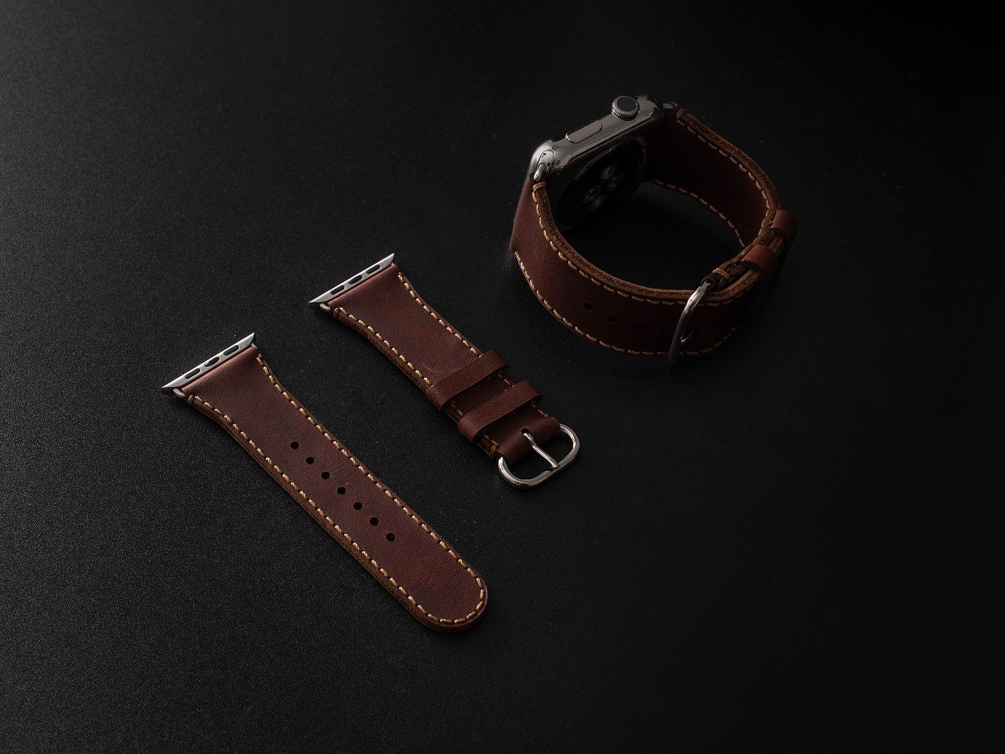 Dây da SEN Apple Watch size nhỏ (38/42mm) - Adapter Trắng