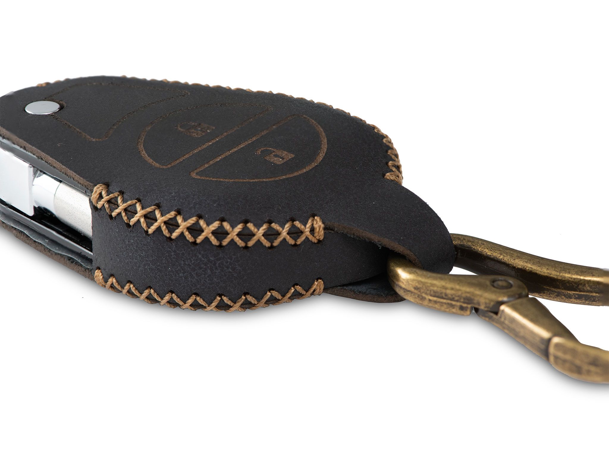 Harley Davidson L2C0056TR - Bao da chìa khoá (móc carabiner)