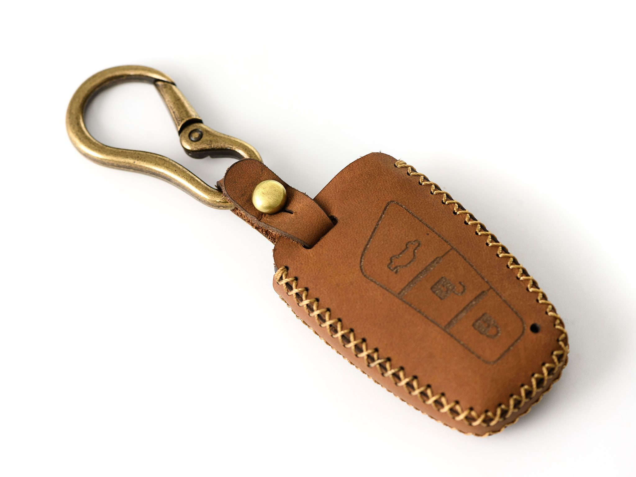 Hyundai Santafe - Bao da chìa khóa (móc carabiner)