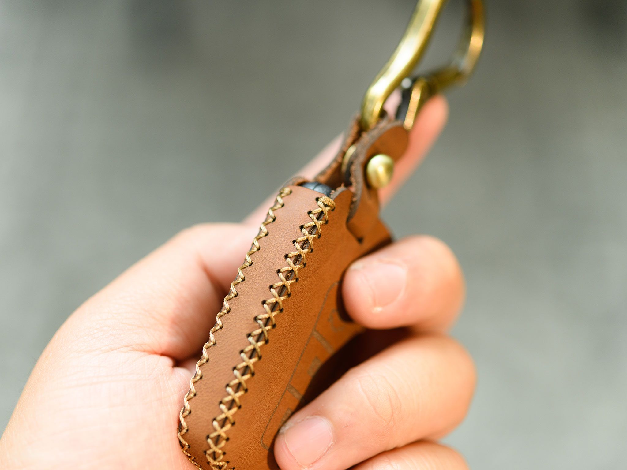 Hyundai Santafe - Bao da chìa khóa (móc carabiner)