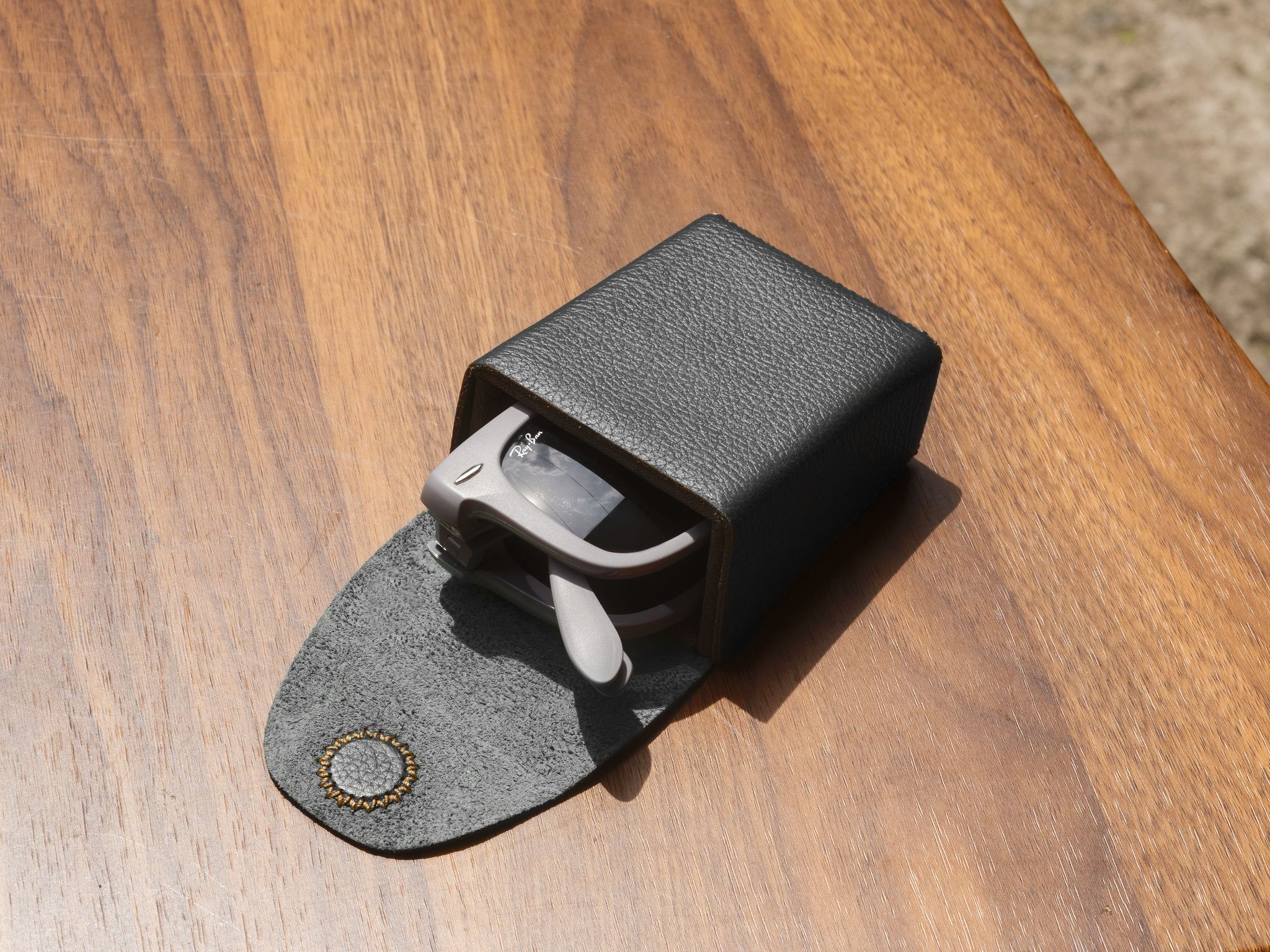 Bao da SEN Rayban Folding Wayfarer - Bao da đựng kính