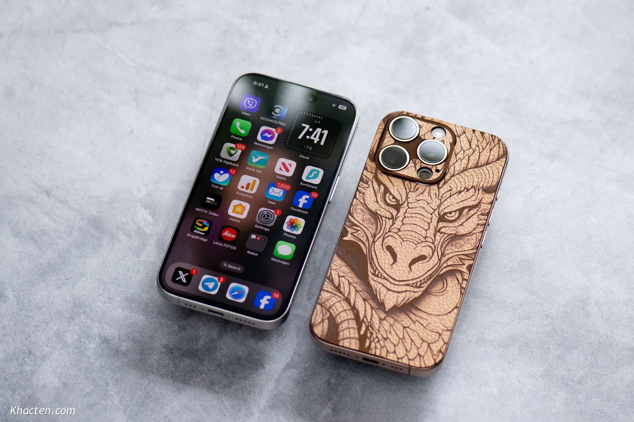 iPhone 16 Series - Dán da khắc Rồng
