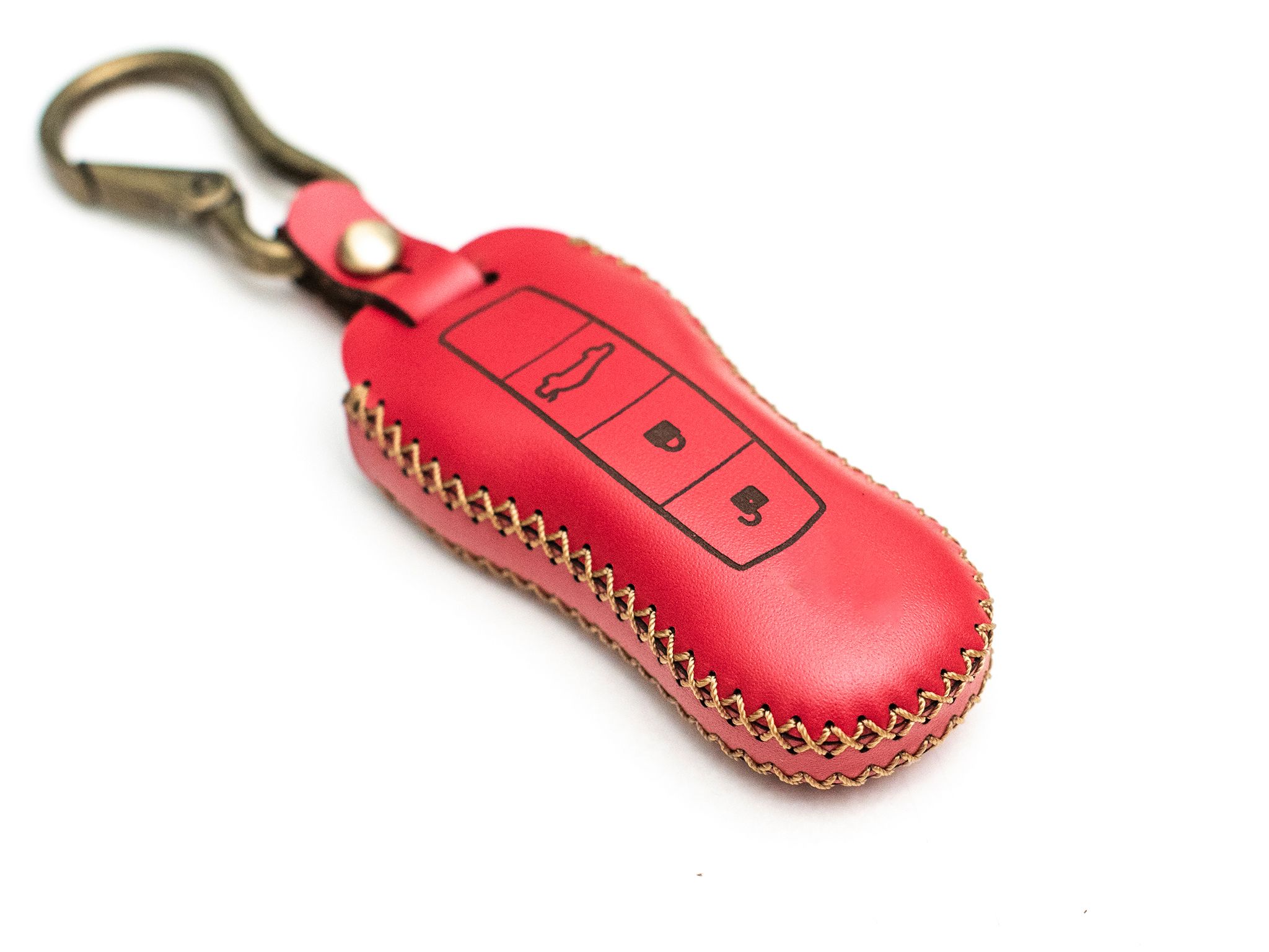 Porsche Panamera - Bao da chìa khoá (móc carabiner)