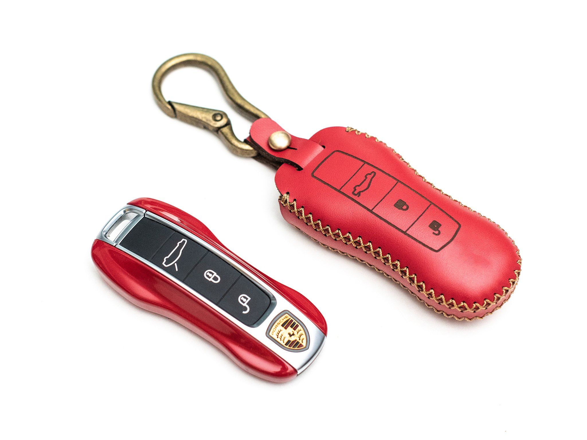Porsche Panamera - Bao da chìa khoá (móc carabiner)