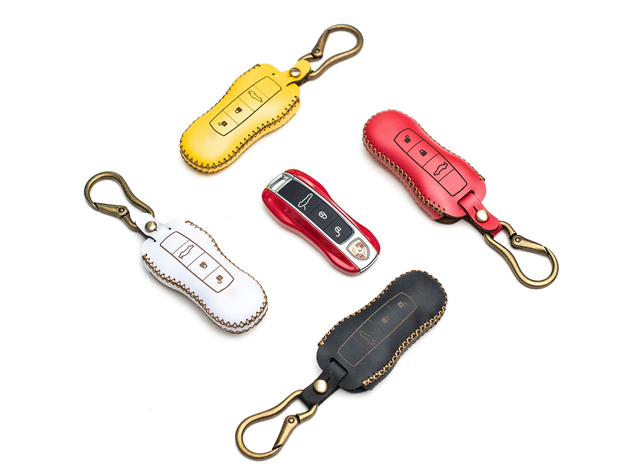 Porsche Panamera - Bao da chìa khoá (móc carabiner)