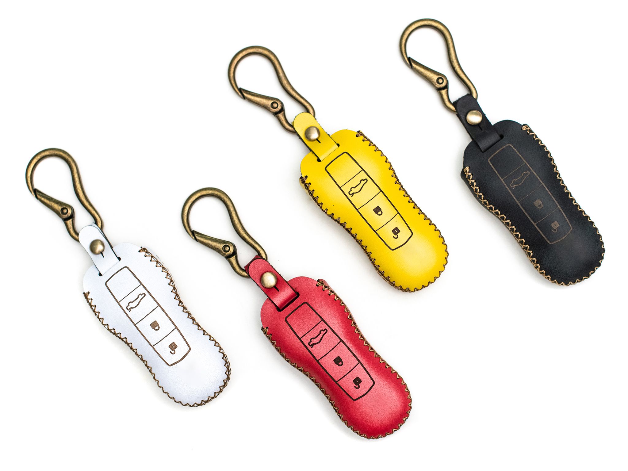 Porsche Panamera - Bao da chìa khoá (móc carabiner)