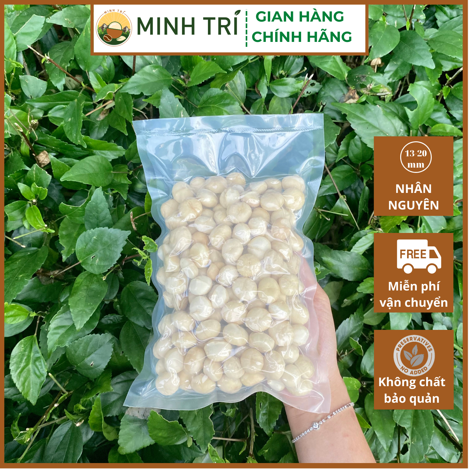 NHÂN MACCA - NGUYÊN HẠT - 500g