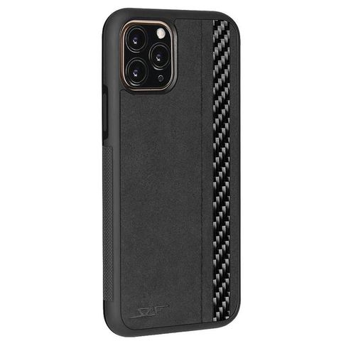 IPHONE 11 PRO MAX ALCANTARA & REAL CARBON FIBER CASE CLASSIC SERIES