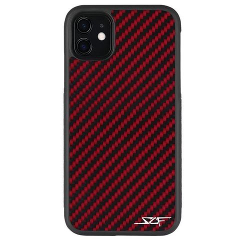 IPHONE 11 RED CARBON FIBER PHONE CASE CLASSIC SERIES