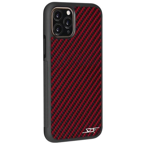 IPHONE 11 PRO MAX RED CARBON FIBER PHONE CASE CLASSIC SERIES